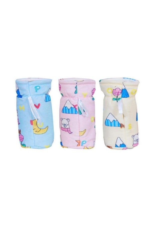Alya Stretchable Soft Velvet Plush Attractive Overall Alphabet Prints Baby Feeding Bottle Cover With Holding Strap Suitable For 150Ml 220Ml 240Ml 250Ml Feeding Bottles(Pack Of 3) - Image 3