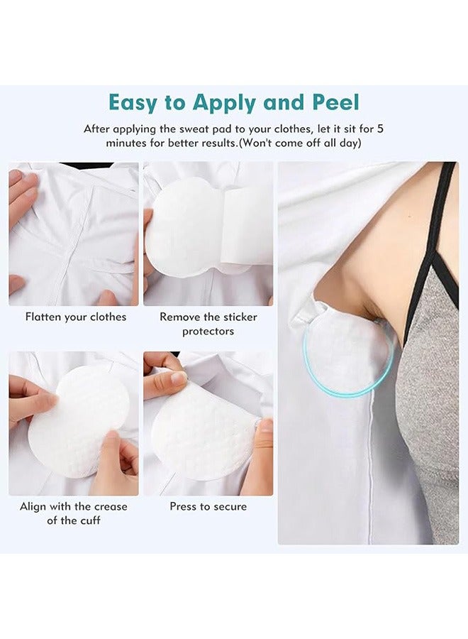 HaHaHai 100 Pieces of Armpit Sweat Pads, Underarm Sweat Pads, Self-Adhesive Armpit Protection Pads, Disposable Sweat Pads for Women and Men, Comfortable and Odorless - Image 2