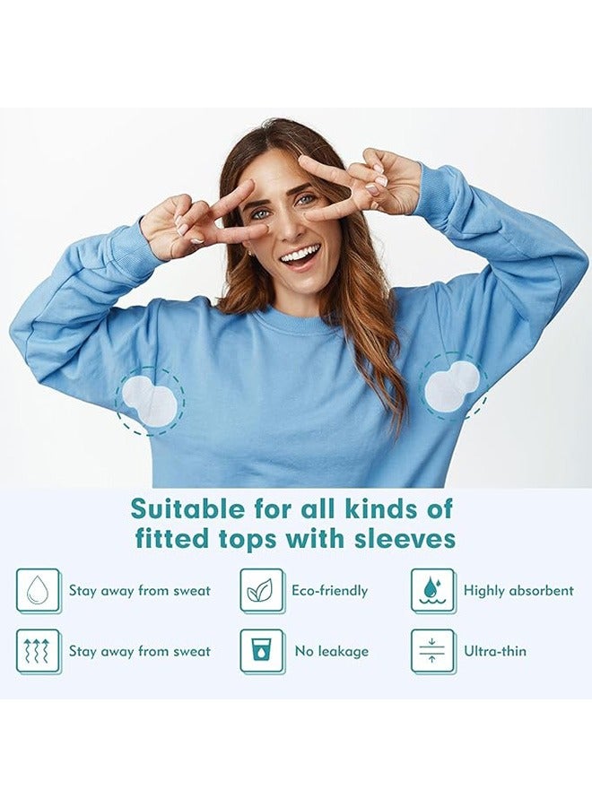 HaHaHai 100 Pieces of Armpit Sweat Pads, Underarm Sweat Pads, Self-Adhesive Armpit Protection Pads, Disposable Sweat Pads for Women and Men, Comfortable and Odorless - Image 3