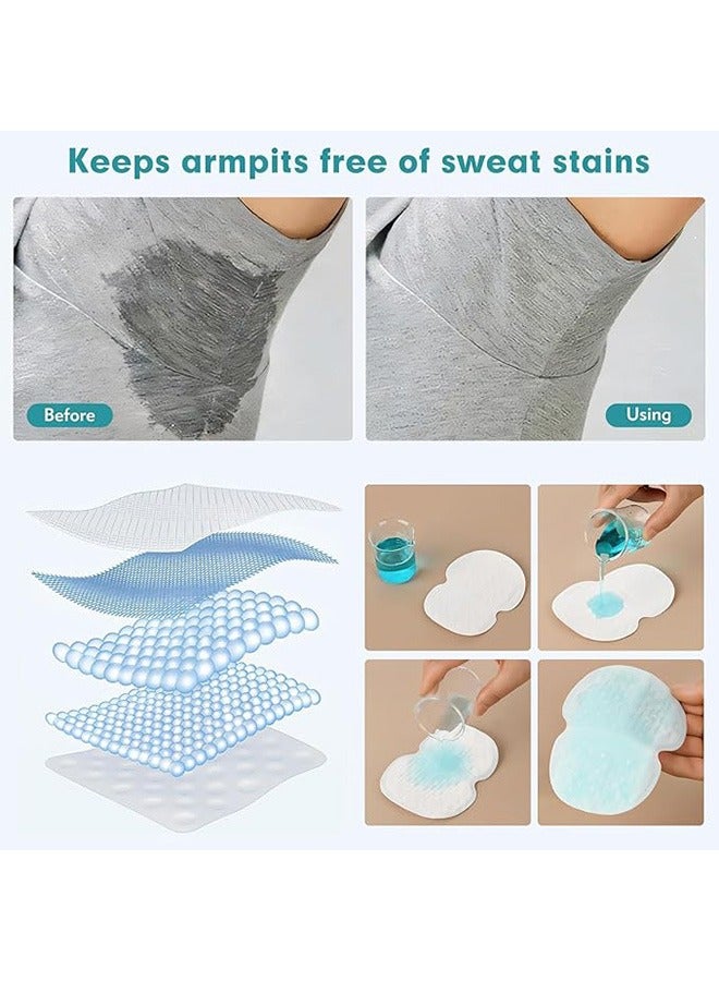 HaHaHai 100 Pieces of Armpit Sweat Pads, Underarm Sweat Pads, Self-Adhesive Armpit Protection Pads, Disposable Sweat Pads for Women and Men, Comfortable and Odorless - Image 4