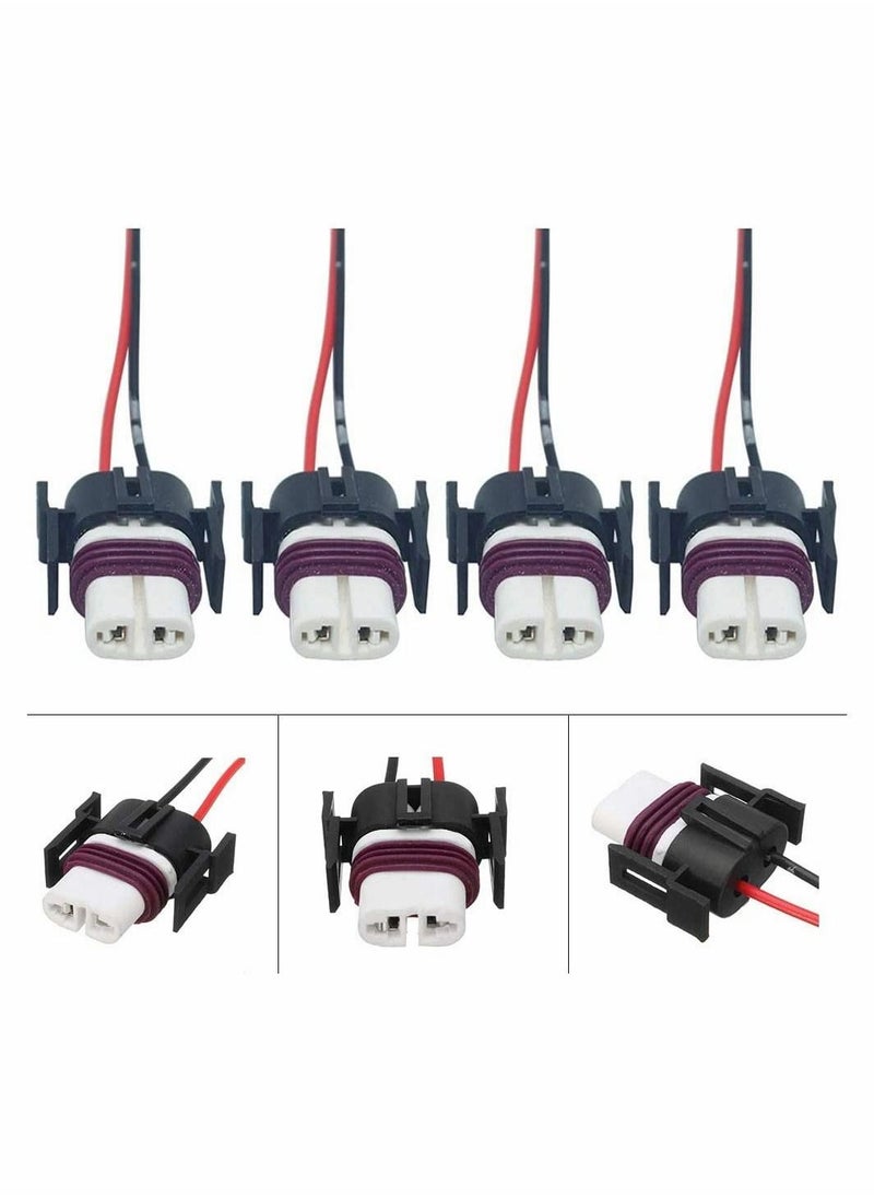 Y&D 4 Pack H11 H8 880 881 Female Adapter Wiring Harness Sockets Wire Connectors Compatible With Headlights or Fog Lights  - Image 3