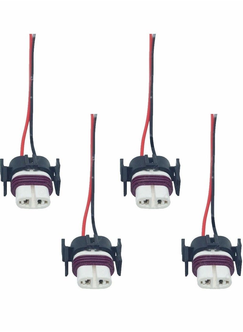 Y&D 4 Pack H11 H8 880 881 Female Adapter Wiring Harness Sockets Wire Connectors Compatible With Headlights or Fog Lights  - Image 1