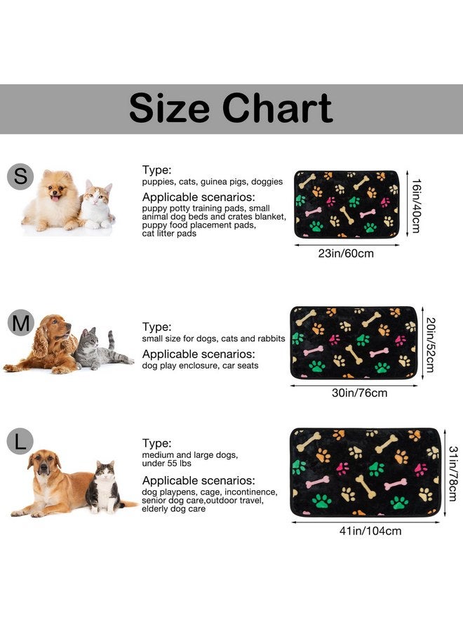 Dono 1 Pack 6 Dog&Cat Blanket, Soft Fluffy Fleece Puppy Blanket for Small Medium Large Dogs Girl, Pink Paw Print Puppy Dog Cat Warm Sleep Mat Blankets Essentials for Dogs - Image 2