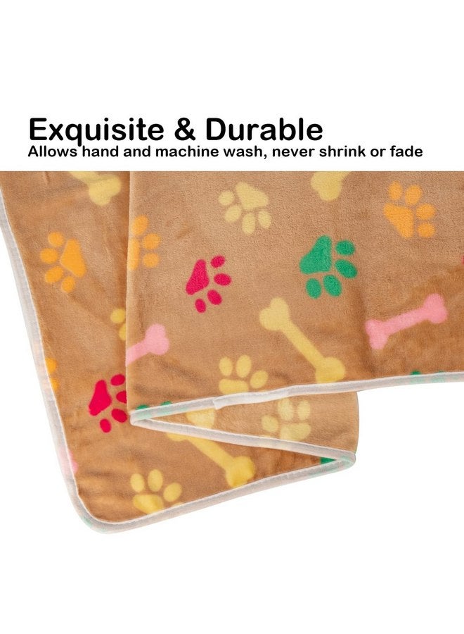 Dono 1 Pack 6 Dog&Cat Blanket, Soft Fluffy Fleece Puppy Blanket for Small Medium Large Dogs Girl, Pink Paw Print Puppy Dog Cat Warm Sleep Mat Blankets Essentials for Dogs - Image 5