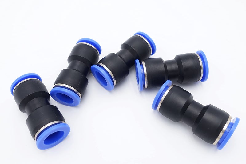 IVLPHA Push to Connect Fitting 3/16" Tube OD, Pneumatic Air Water Straight Union Two Way Connector/Coupler (Pack of 5) - Image 5