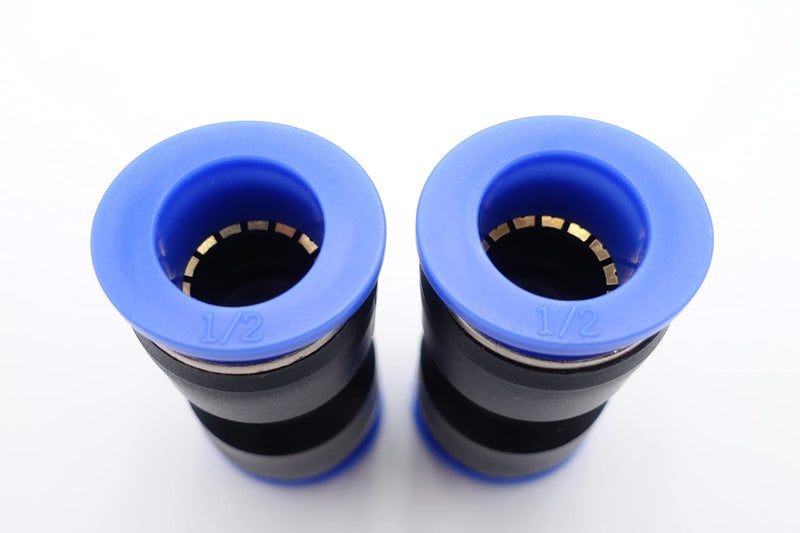 IVLPHA Push to Connect Fitting 3/16" Tube OD, Pneumatic Air Water Straight Union Two Way Connector/Coupler (Pack of 5) - Image 2