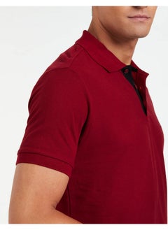 Van Heusen Van Heusen Men Athleisure Colour Fresh Regular Fit Polo T-Shirt - 100% Combed Cotton - Moisture Wicking, Ultra Soft_60032_Wine_XXL  - Image 4
