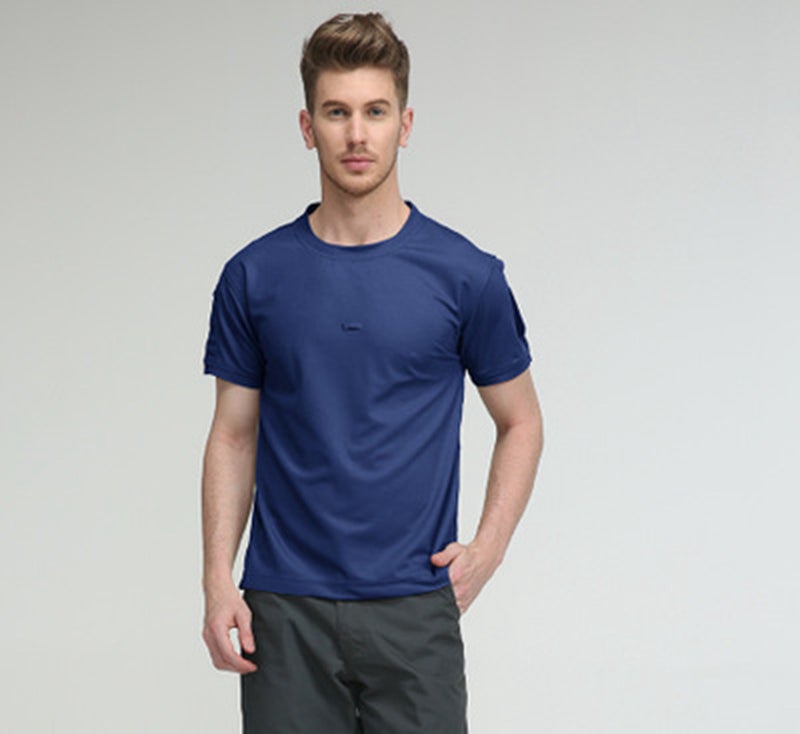 Tactical Tee Quick-Dry Military Fans Army Shirt Blue  - Image 1