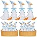 Blueweenly 12 Sets Silly Goose Birthday Decor 1st Adopt a Goose Party Favor Gift 71 Inch Stuffed Animal with Mini Party Hat and Ribbon for Christmas Birthday GiftCuteBlue - Image 4