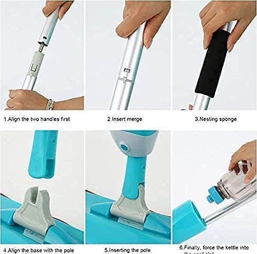 Rikriva Healthy Spray Mop Floor Mop with Removable Washable Cleaning Pad and Integrated Water Spray Mechanism - Image 2