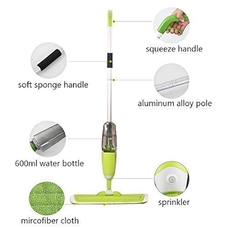 Rikriva Healthy Spray Mop Floor Mop with Removable Washable Cleaning Pad and Integrated Water Spray Mechanism - Image 5