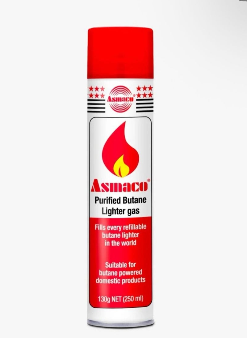 Asmaco Refill GAS 250ml - With 5 Multi-Nozzle Adapters for Universal Compatibility - Image 1