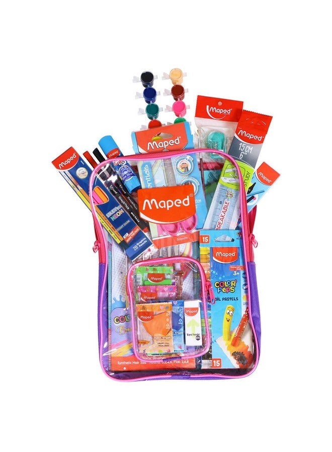 Maped MAPED Wonder Kit for Kids|Comes with Transparent Zipper Bag|Kit for School Essentials| Combination of 14 Items| Non Toxic Product Kit |Travel-Friendly Backpack | Ideal for Kids Gift & New Year Gift  - Image 3