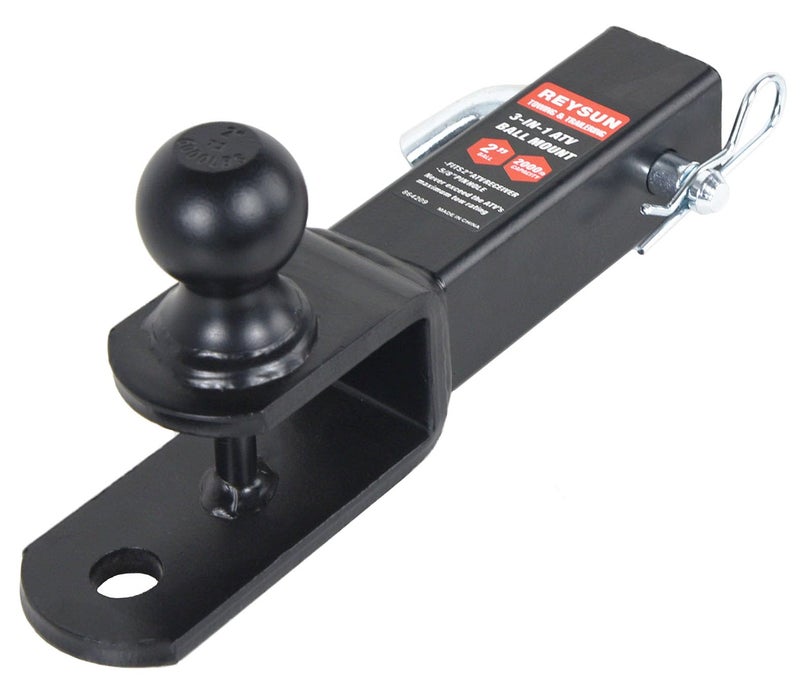 REYSUN 864209 3 in 1 ATVUTV Trailer Hitch Towing Ball Mount with 2 inch Trailer Ball Fits 2 inch Hitch Receiver
