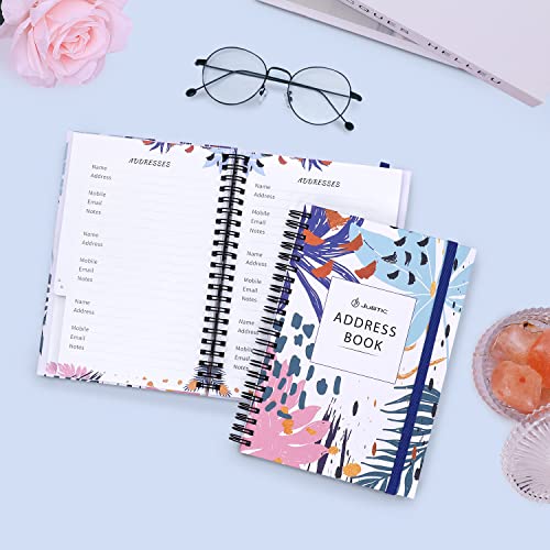 JUBTIC Address and Password Book with Alphabetical Tabs Hardcover Spiral Bound Address Organizer for Contacts,Internet Website Logins,Telephone Book Notebook Journal for Home Office,5.2" x7.7" - Image 3