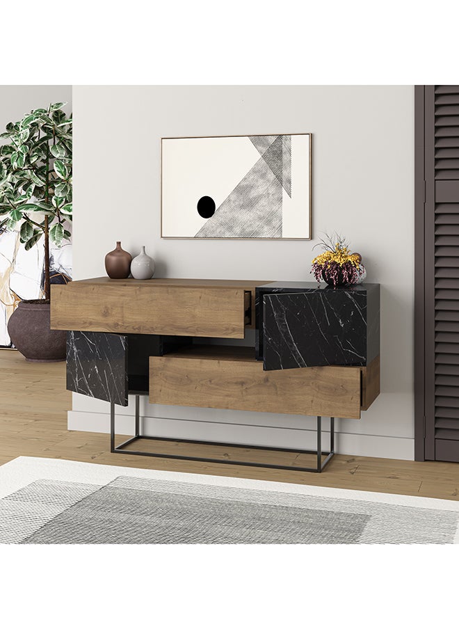 Mourah Home Eros Console - Brown/Black Marble - 2 Years Warranty  - Image 2