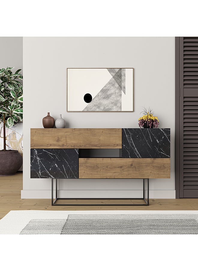 Mourah Home Eros Console - Brown/Black Marble - 2 Years Warranty  - Image 1
