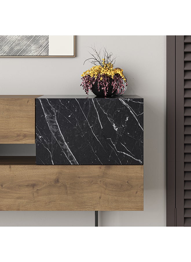 Mourah Home Eros Console - Brown/Black Marble - 2 Years Warranty  - Image 3