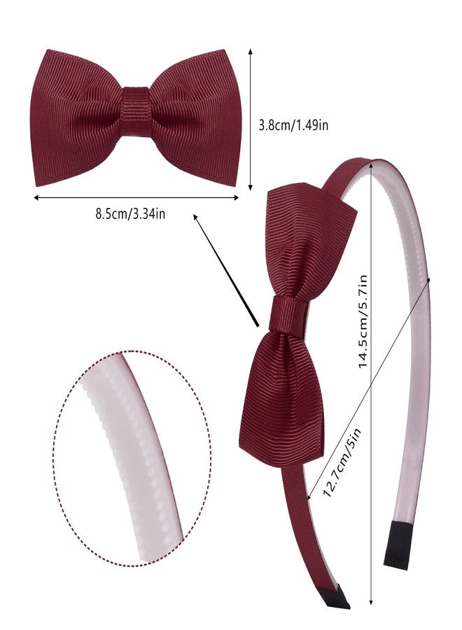 Candygirl Bows Headbands for Girls Toddler, 22pcs Ribbon Hair Bow Head bands for Kids Children Cute Hairbands for Daily School Hair Accessories - Image 2