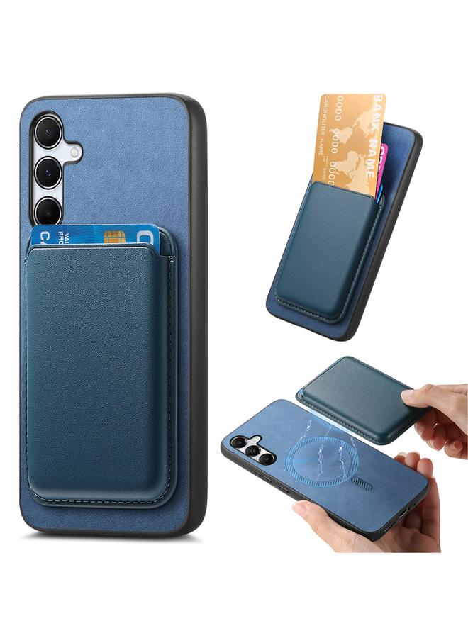 S-TOP Case For Samsung Galaxy M14 5G Retro Magsafe Card Bag PU Back Cover Phone Case - Image 1