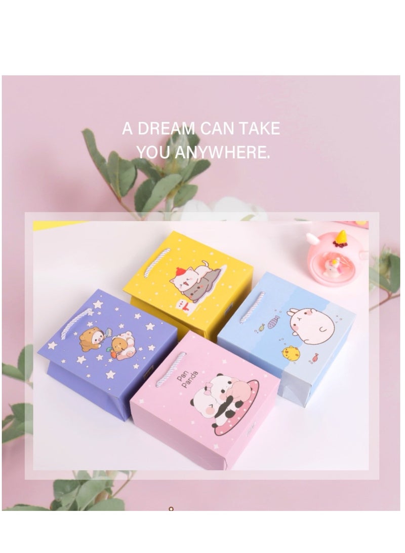 Generic 10 Pieces Luxury Gift Bags Birthday Gift Wrapping Bags Souvenir Packaging with Handle Cartoon Pattern Blue  - Image 4