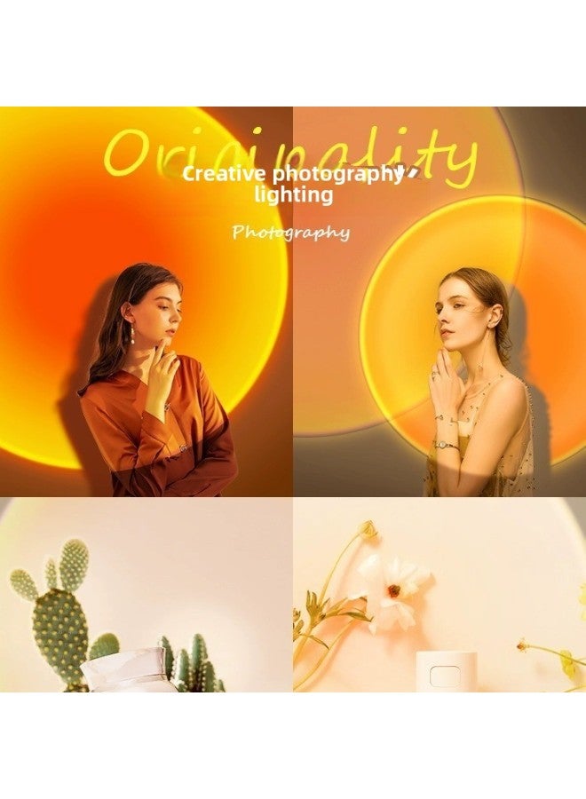 general Live Background Atmosphere Light Sunset Light Anchor Background Outline Fill Light Live Room Layout Spotlight-Specification:Live Broadcast Atmosphere Light 【white And Yellow Light】 + 2.1m Light Stand - Image 4