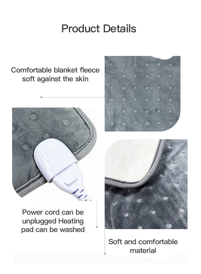 Sharpdo Electric Heating Pad for Office and Home Winter Use Thermal Blanket 60x30cm Comfortable and Versatile Heating Pad for Pain Relief and Warmth Ideal for Back Neck and Shoulder - Image 4