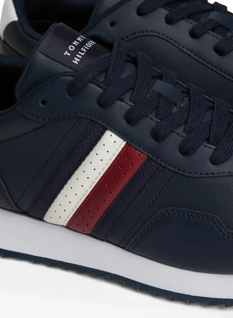 TOMMY HILFIGER Signature Tape Lace-Up Runner Sneakers