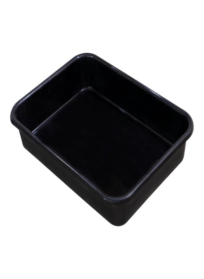 Morvi Multipurpose 102 Rectangular Plastic Trays| Stationary Office Paper Organiser Tray | Strong Plastic Material | Stackable Storage Trays for Home & Office| 33x 28 x 7 cm| Pack of 1| Black - Image 2