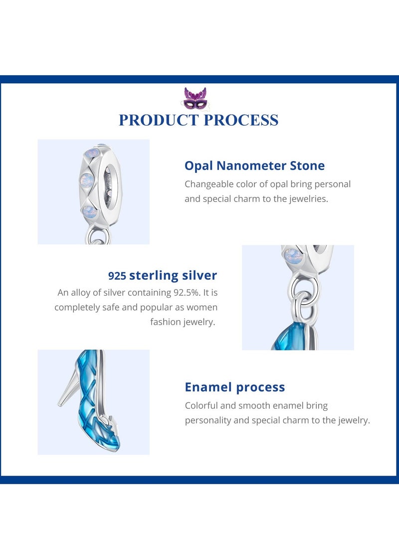 SYOSI 925 Sterling Silver Pendant Beads fit for Pandora Charm Bracelets, Girls Jewelry Beads Women Gift Bracelets and Necklaces, Dance Shoes Beads Everyday Accessories (Dance Shoes) - Image 4