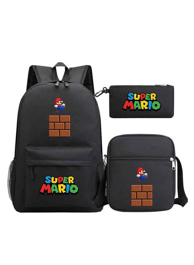 Super Mario Printed Youth Large Capacity Men's and Women's Shoulders