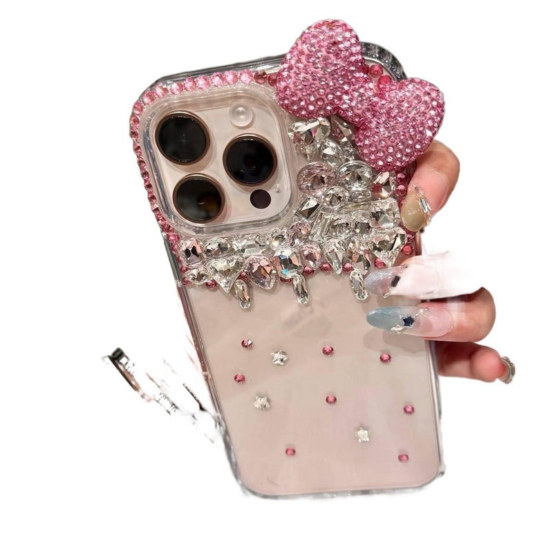 MS Protective Case, Shockproof Cover for iPhone 17 / 17 Air / 17 Pro / 17 Pro Max, Clear, Bow Design, Drop Protection - Image 1