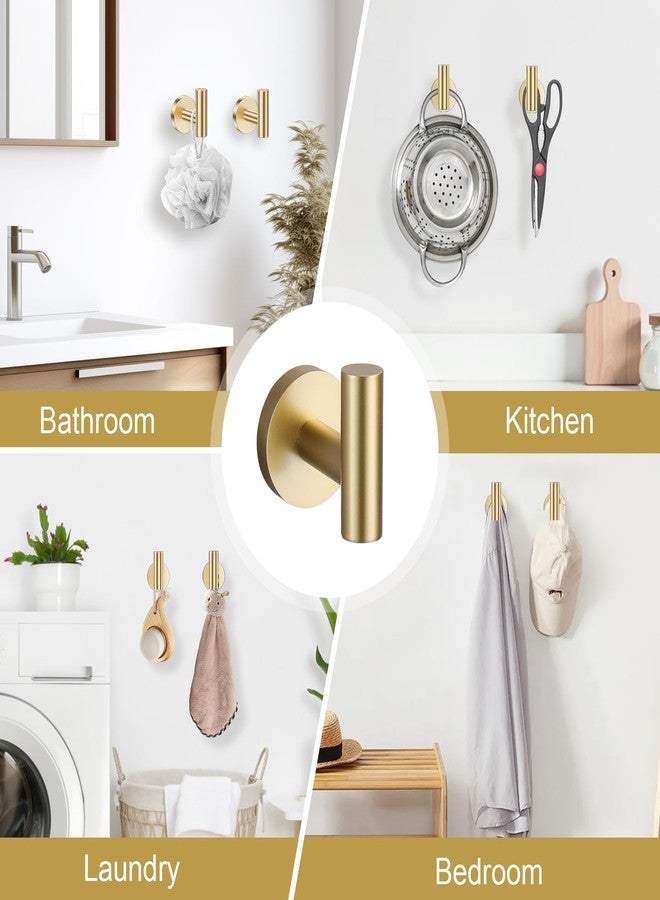 soaez Brushed Gold Bathroom Hardware Set, 5 Pieces Gold Towel Bar Bathroom Accessories, Upgraded Toilet Paper Holder with Shelf Set, 23.6 Inch Towel Rack Towel Holder for Bathroom Wall - Image 5