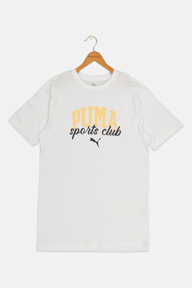 PUMA Kids Boy Sportswear Fit Short Sleeve Outdoor T-Shirt, White - Image 2