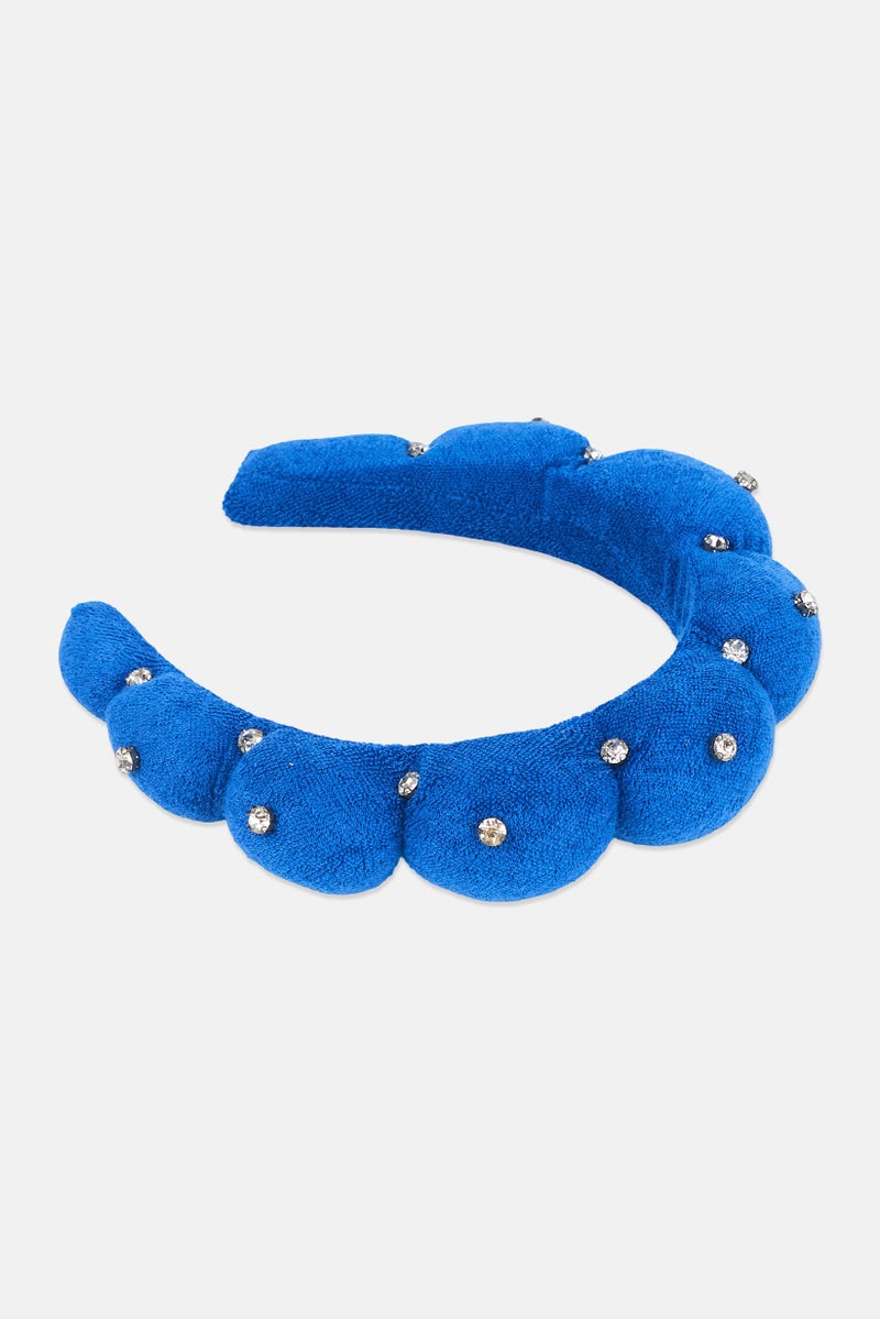 Olivia Rose Women Embellished Spa Bubble Headband, Blue - Image 2