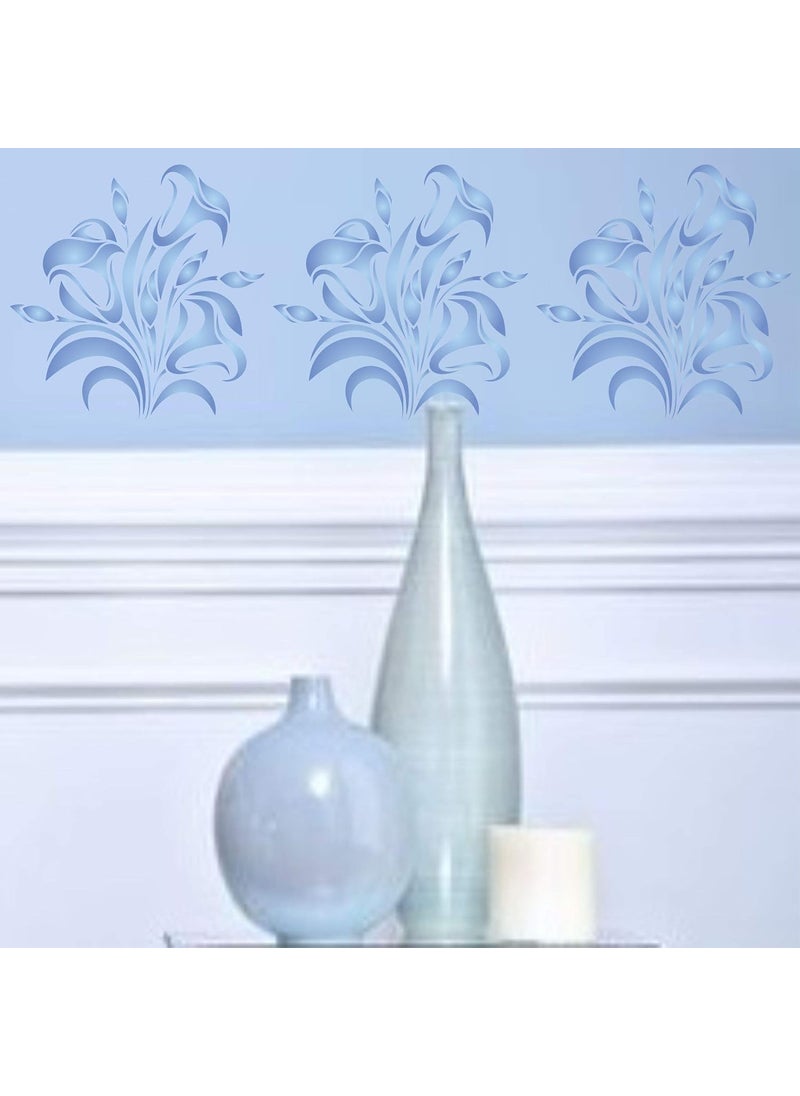Usnyabni Calla Lily Stencil, 8.5 x 8.5 inch (M) - Flower Floral Arum Lilies Stencils  - Image 3
