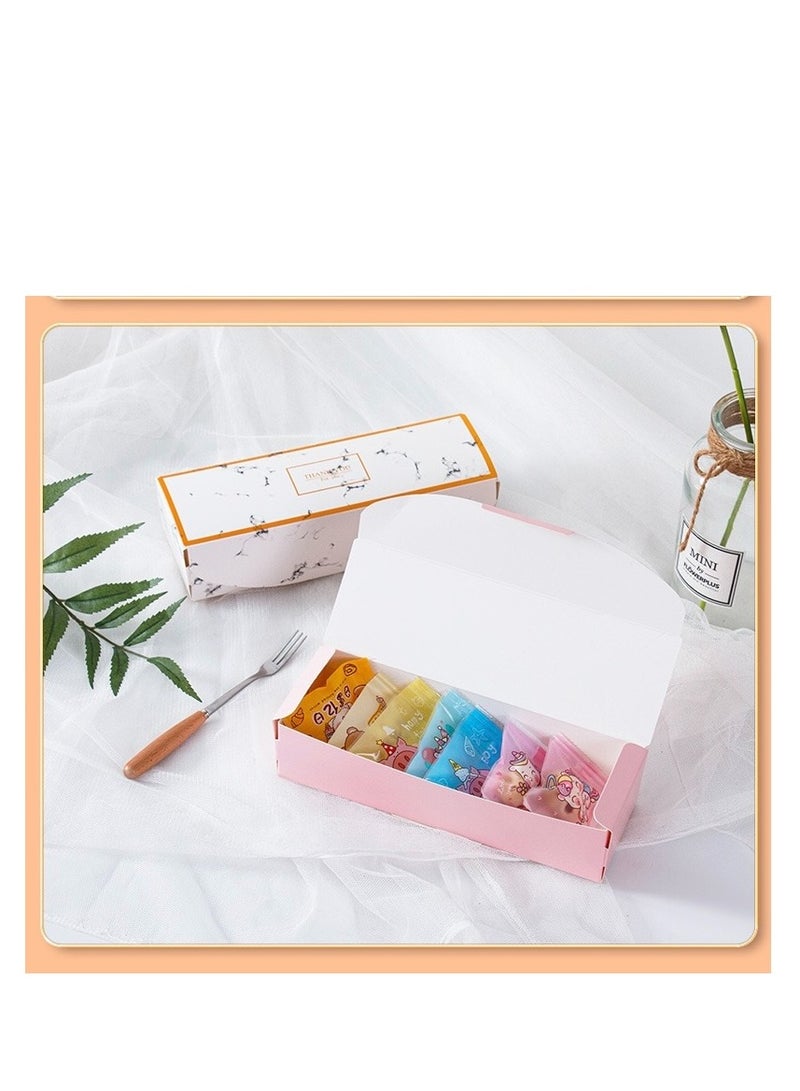 Wholesale Cookie Box Pastry Box Packaging Box for Cookie Macaroon Sweet Bakery Packaging Marble-Pattern  - Image 2