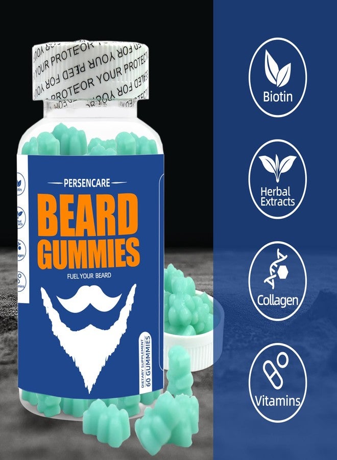 VAEYAE Big Beard Growth Gummy for Men, 60 Blueberry Flavored Gummies, with 10K MCG Biotin B12 Collagen and Elite Beard Hair Grooming Nutrients & Vitamins, Grow Stronger, Longer, Thicker & Fuller Beard - Image 4