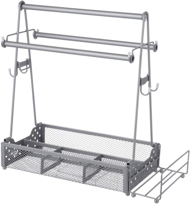Easy Assembly Build, Flatware Caddy with Handle, Paper Towel Roll Holders, Condiment Caddy, Utensil Holder for Camping Kitchen Party Picnic - Image 3