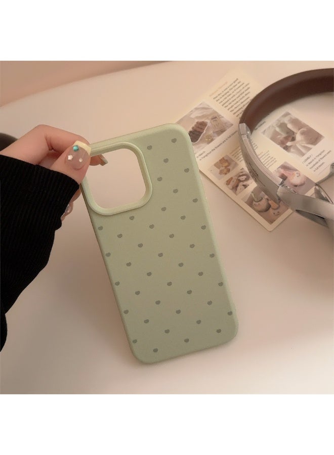 NIBEMINENT Loving Kisses Protective TPU Case Cover For iPhone 16, Milk Green