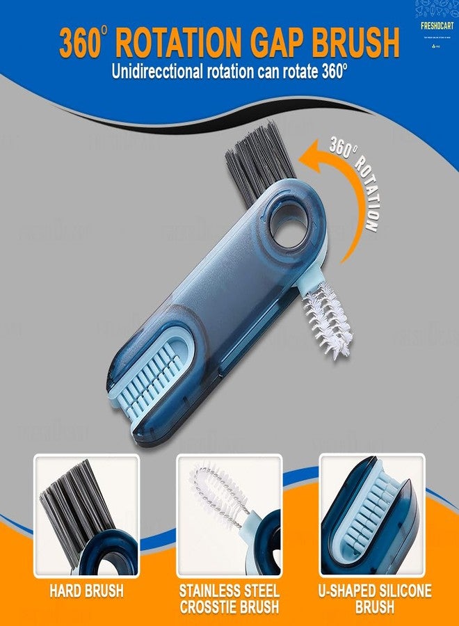 FreshDcart FDCA550 3 in 1 Multifunctional Cleaning Brush Tiny Bottle Cup Lid Brush Straw Cleaner Tools Water Bottle Cleaning Brush for, Milk & Water Bottle (Multicolor,Pack of 1) - Image 5
