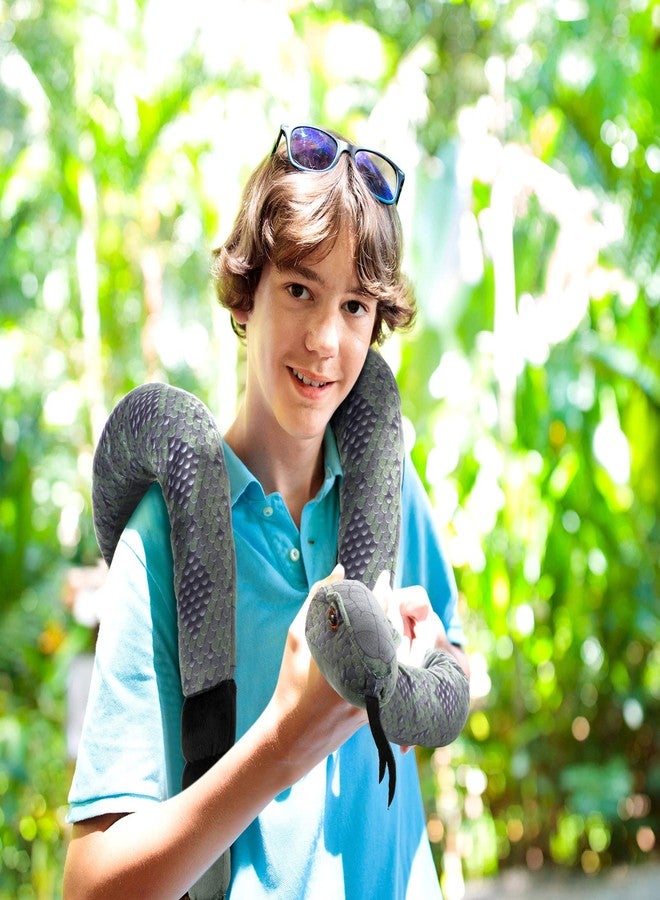 Moneer 2 Pcs Large Snake Stuffed Animal 54 Inch Giant Snake Plush Toy Realistic Rattlesnake Plush Toy for Birthday Party Decoration Prank Props - Image 5