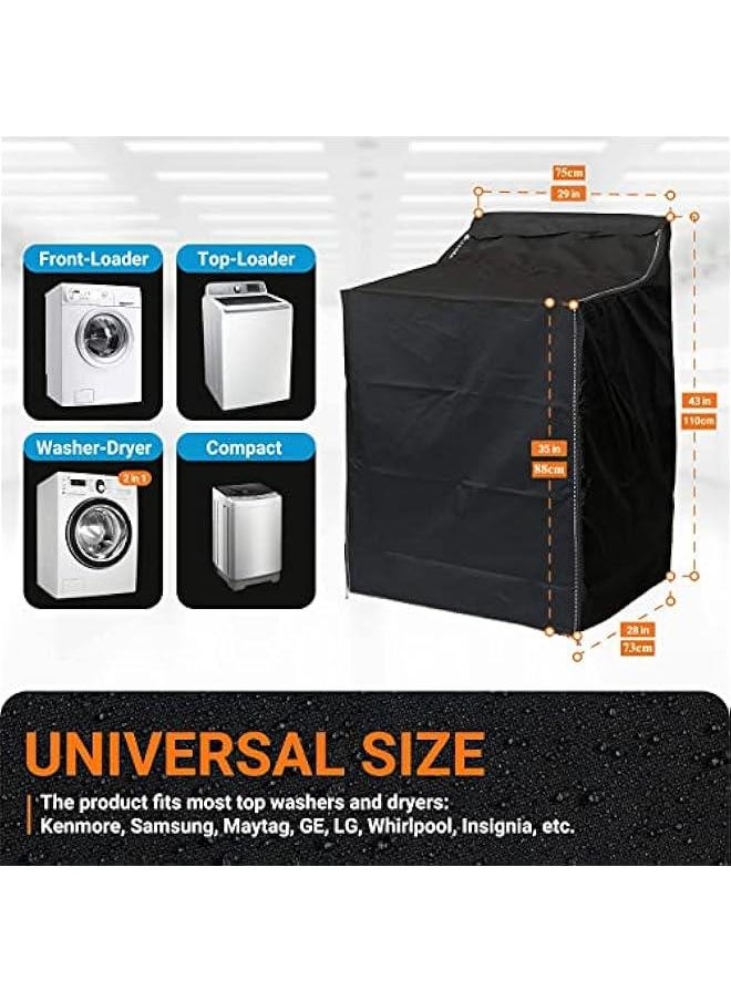 High Quality WasherDryer Cover  Waterproof Dustproof and Sunproof  Thick Zipper Design  Fits Most Top Front Load hines  Black Color  Ultimate Protection for Washing hine  Durable and Reliable - pzsku/Z08287B56EA0AA3CFCB16Z/45/_/1730847886/febdd60f-4533-42ce-b7f6-6df745227195