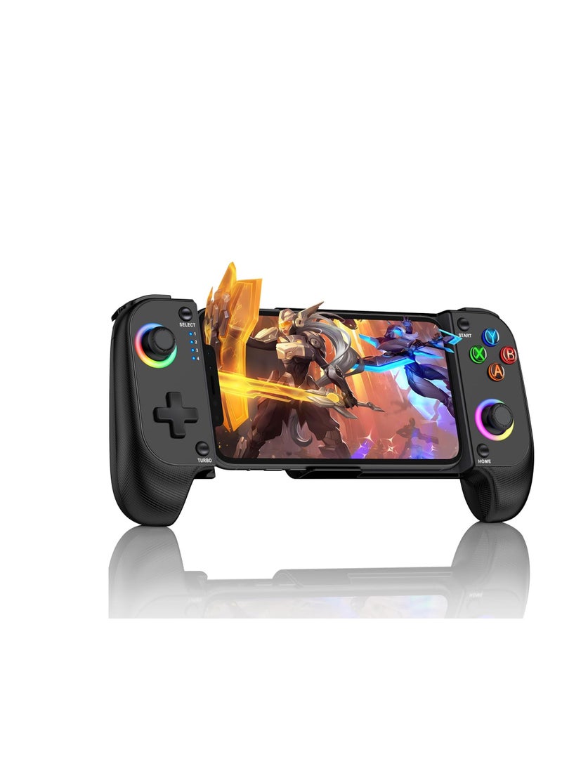 Mobile Game Controller for iPhone and Android with RGB Light, Wireless Phone Controller with Phone Case Support Turn Your iPhone into a Gaming Console Play PS Remote Play, Xbox Cloud and More - Image 1