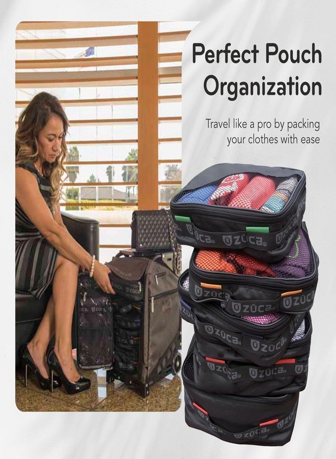 ZUCA Pro-Black Standard Packing Utility Pouch Set - Durable, Spacious CosmeticStorage Solution, Clear TSA Approved Toiletry Bag For Travel & Professional Use - Image 3