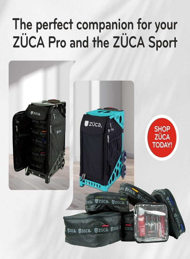 ZUCA Pro-Black Standard Packing Utility Pouch Set - Durable, Spacious CosmeticStorage Solution, Clear TSA Approved Toiletry Bag For Travel & Professional Use - Image 5