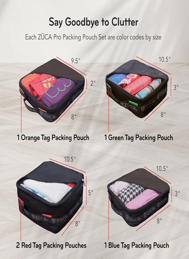 ZUCA Pro-Black Standard Packing Utility Pouch Set - Durable, Spacious CosmeticStorage Solution, Clear TSA Approved Toiletry Bag For Travel & Professional Use - Image 4
