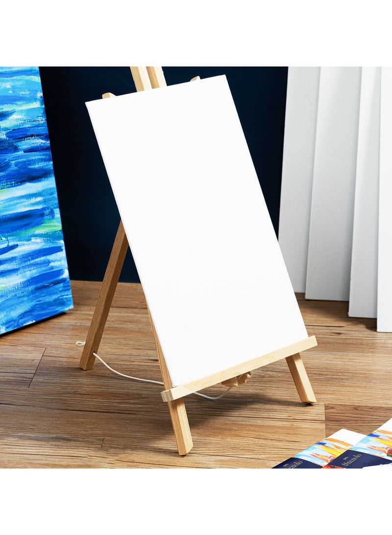 Deli Finenolo EC280-6 Canvas Panel 40×50cm (15.7×19.7in) – 100% Cotton, 280gsm Pre-Stretched Canvas Board for Acrylic, Oil & Watercolor Painting – Artist Canvas for Beginners & Professionals, White - Image 4