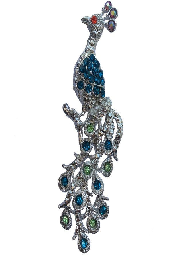 FURE Brooding Peacock Metal Brooch for Men & Women - Image 1