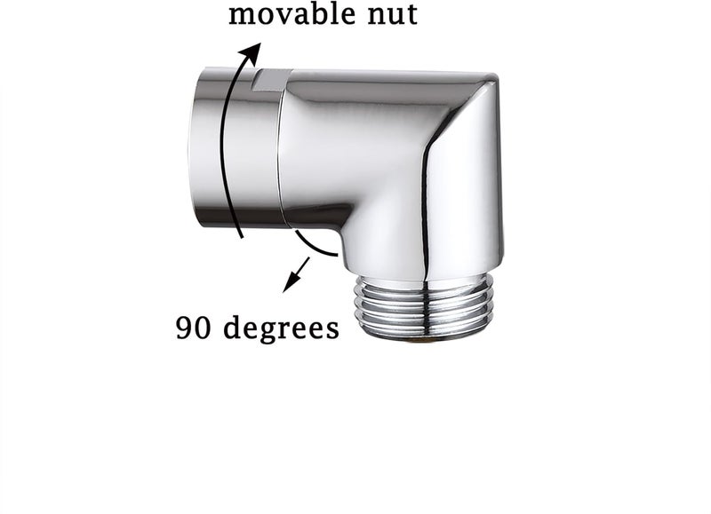 walkinginrain 90 degrees Shower Head Elbow Adapter, Shower Arm Elbow Adapter for Wall mounted Shower or Hand Shower, Chrome - Image 4